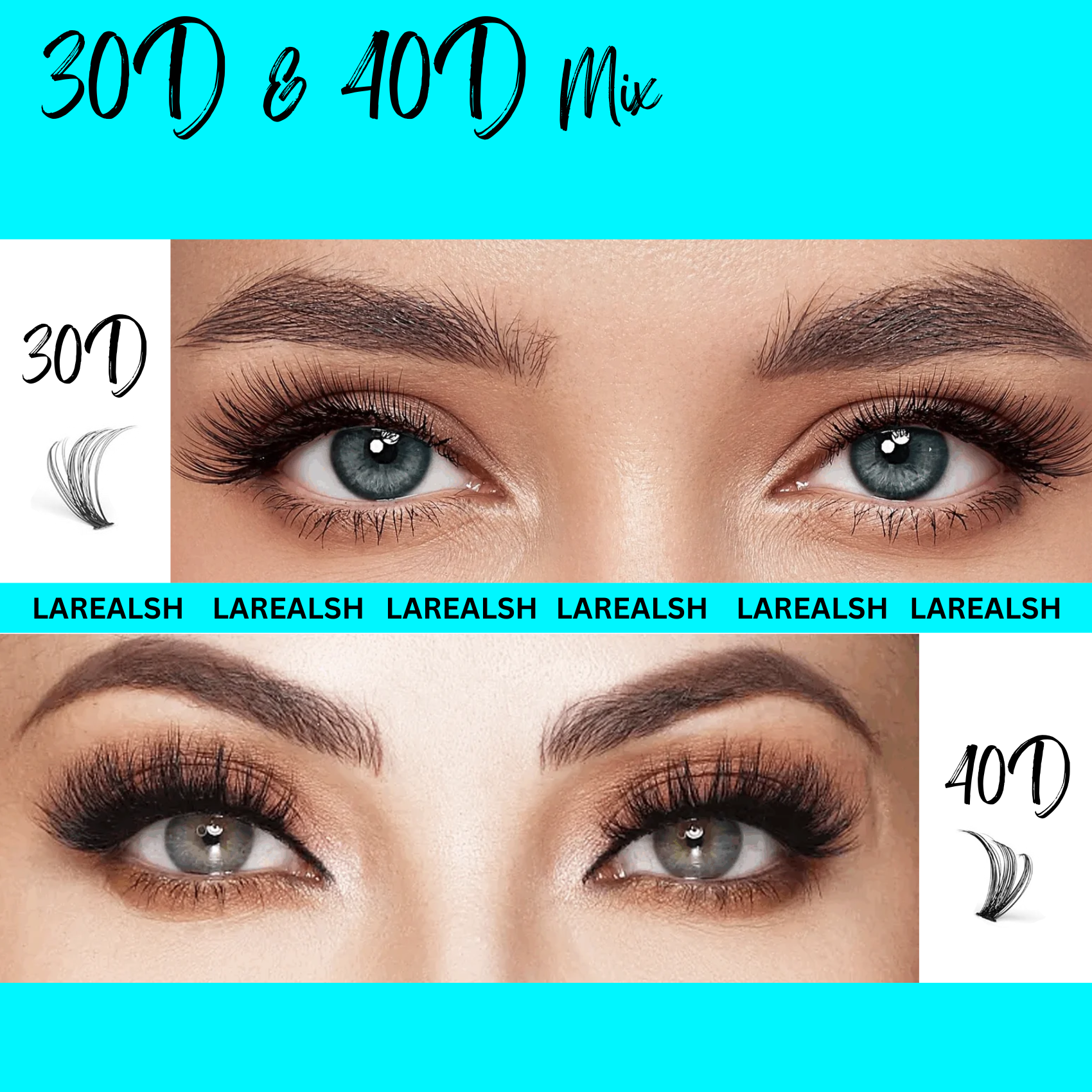 280pcs 30D+40D Lash Cluster DIY Eyelash Extension Kit