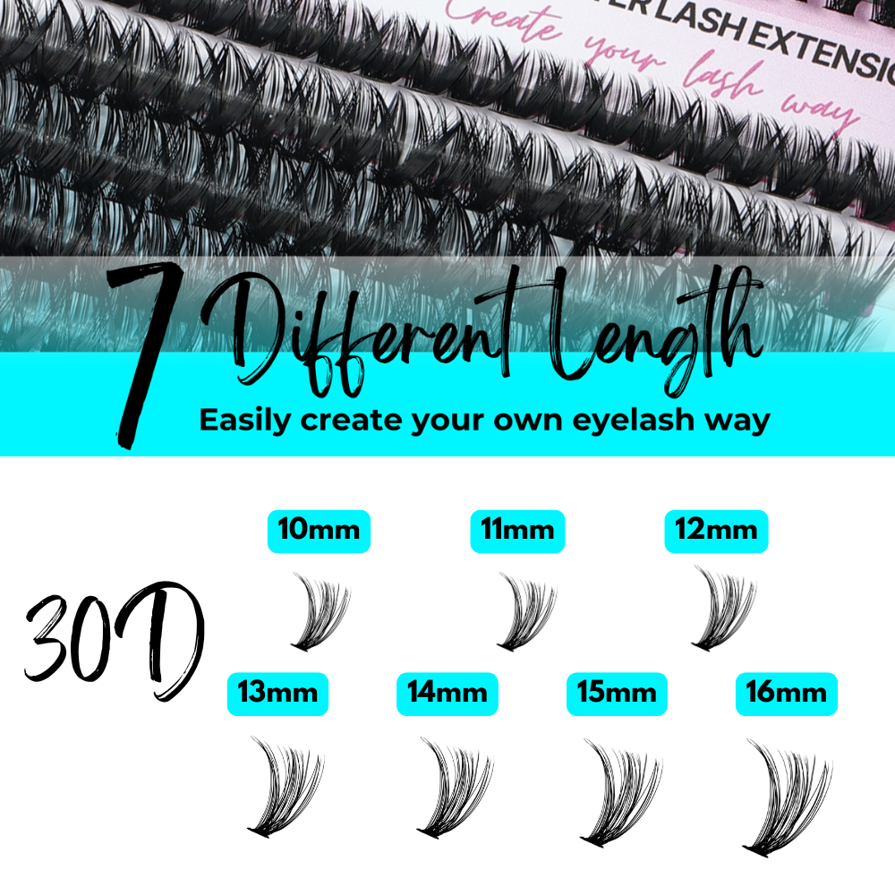 240pcs 30D Lash Cluster DIY Eyelash Extension Kit
