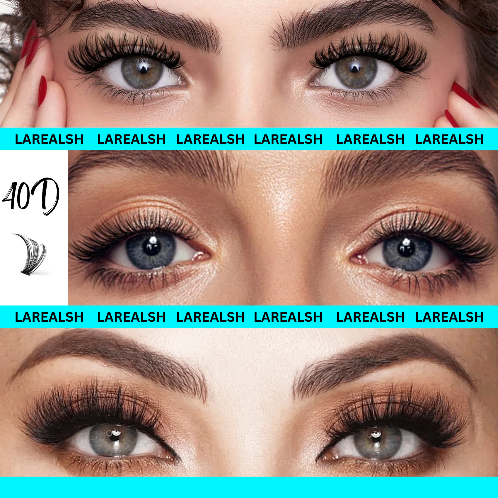 280pcs 40D Lash Cluster DIY Eyelash Extension Kit