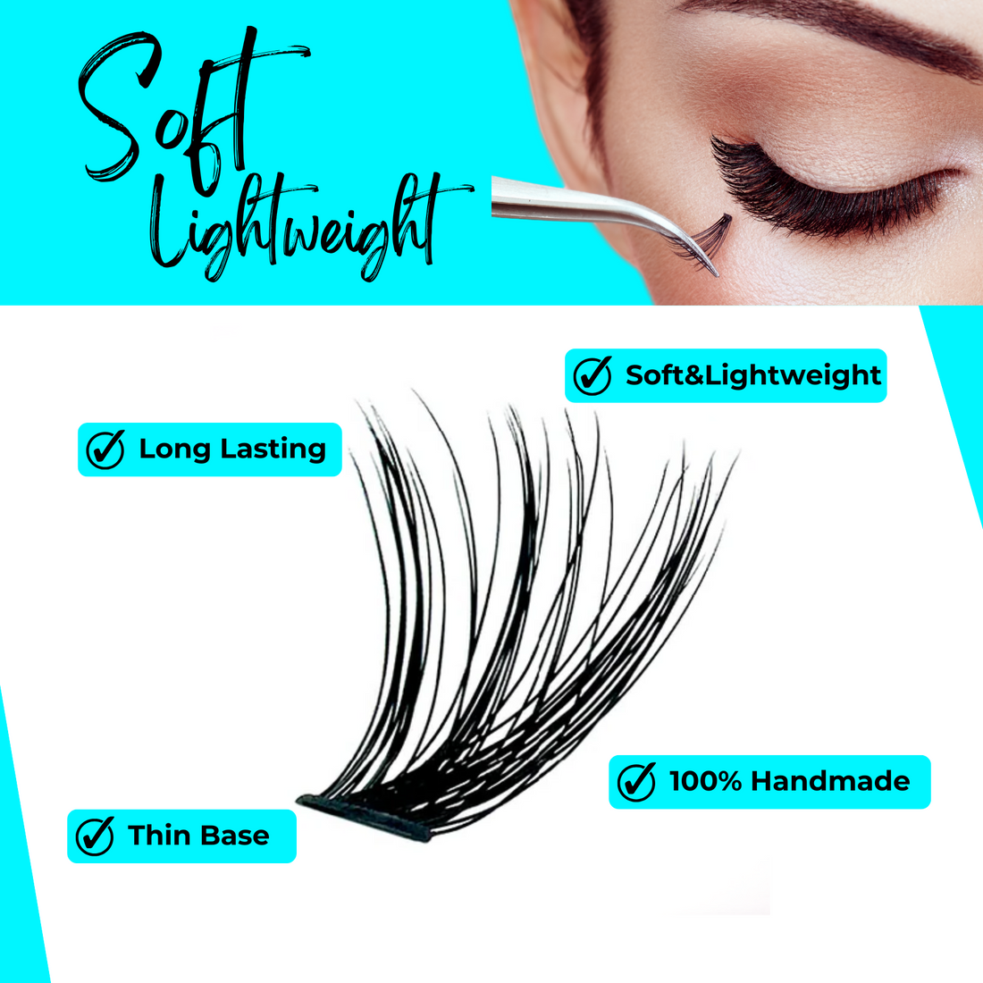 280pcs 40D Cluster Lash Extension