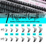 280pcs 40D+50D Cluster Lash Extension
