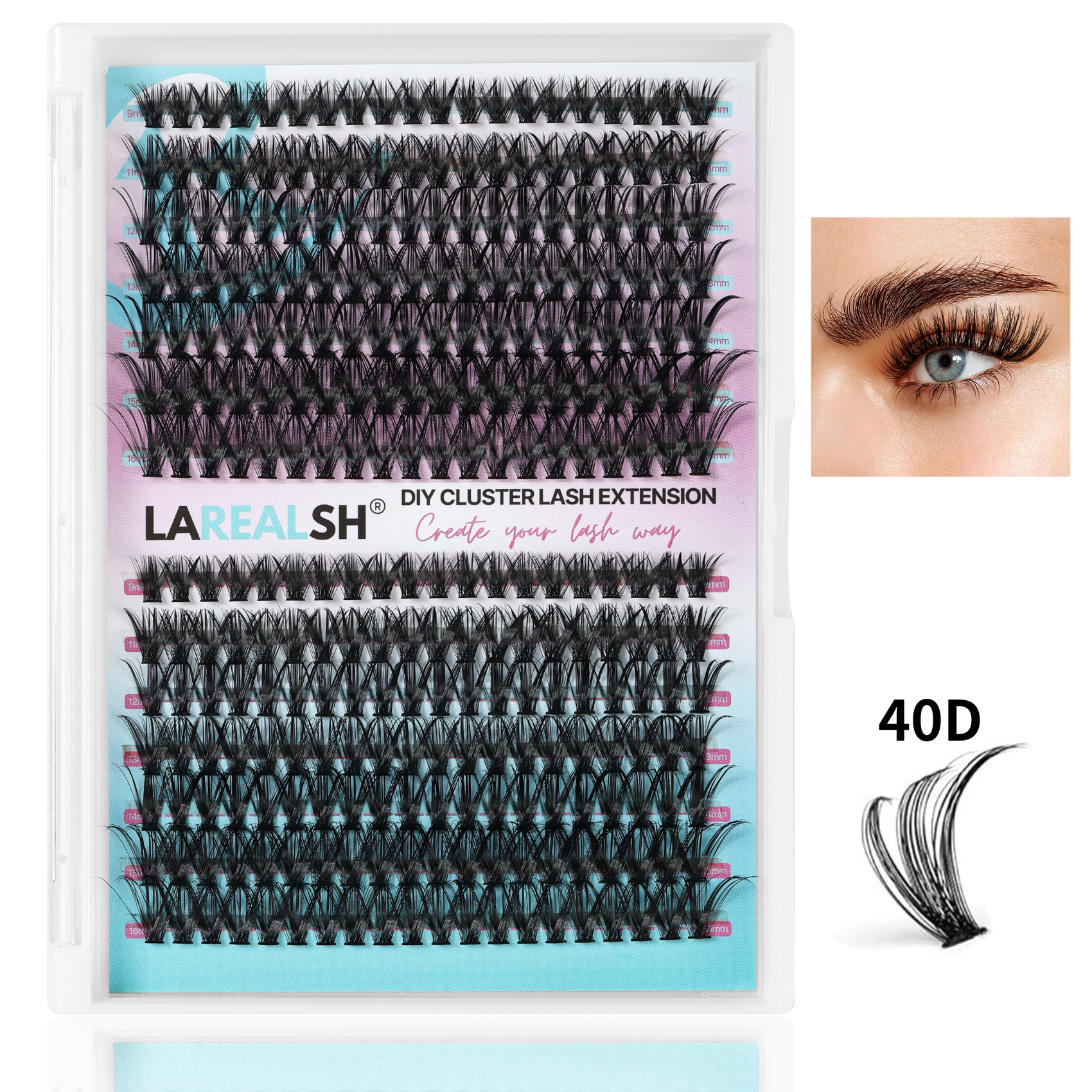 280pcs 40D Cluster Lash Extension