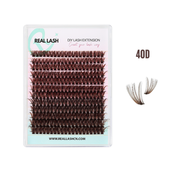 Brown 40D Cluster Lashes-240Pcs 8-16mm Mixed