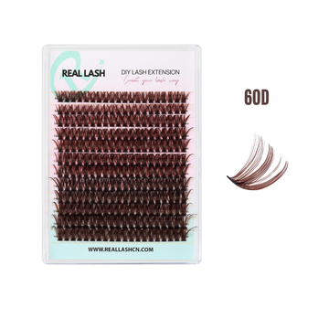 Brown 60D Cluster Lashes 240PCS 8-16mm Mixed