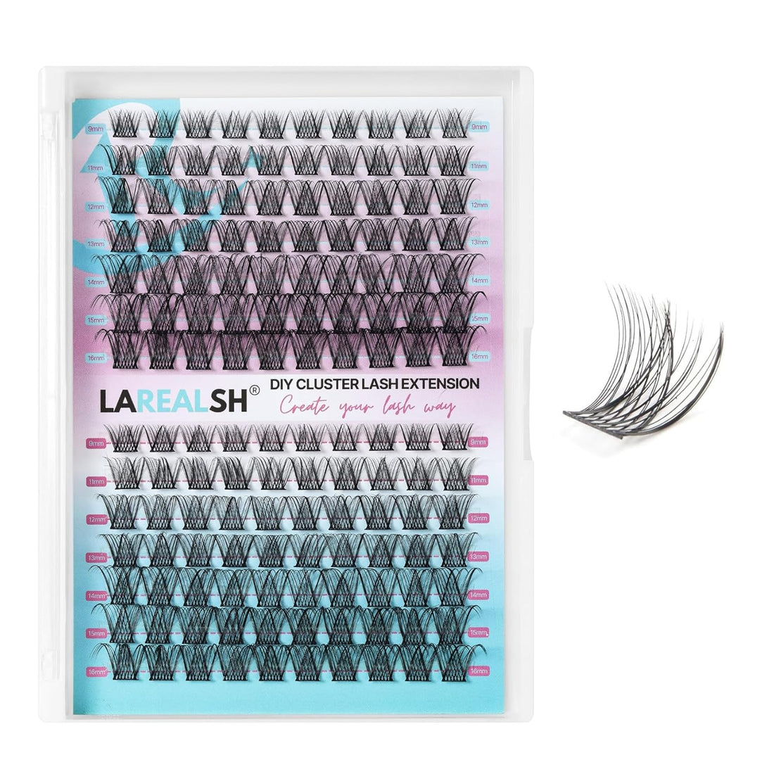 Aurora 140pcs Natural Lash Cluster DIY Eyelash Extension Kit