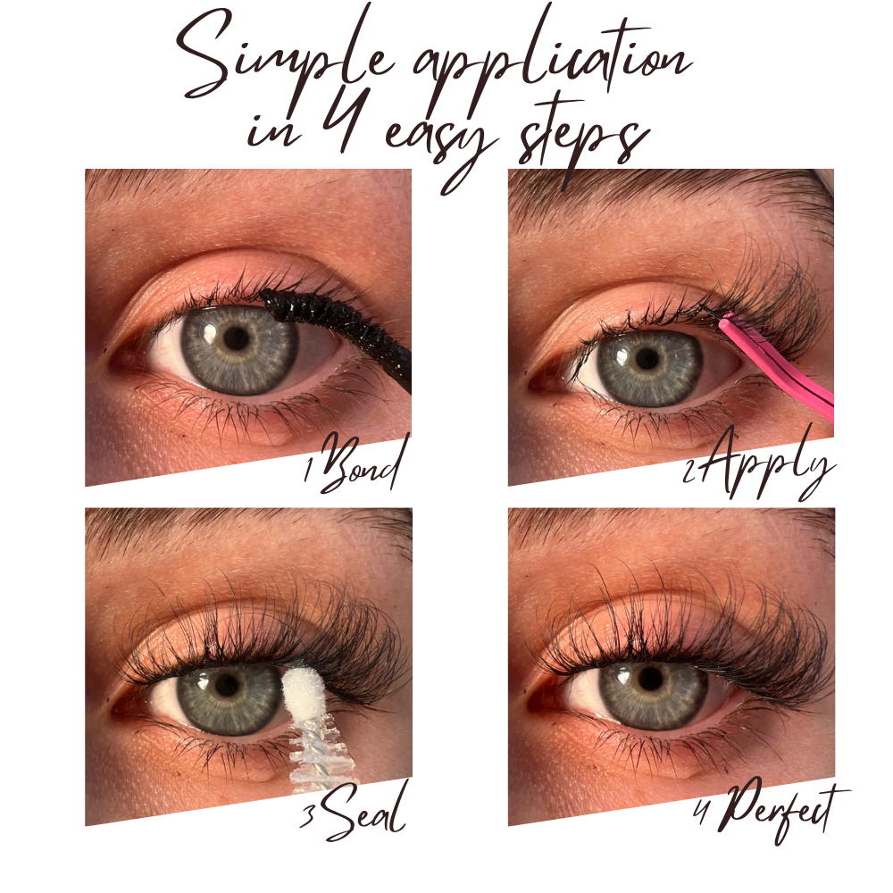 Brown 40D Cluster Lashes-240Pcs 8-16mm Mixed