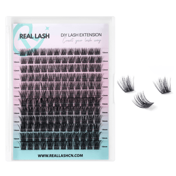 144pcs Black Velvet Natural Cluster Lash Extension