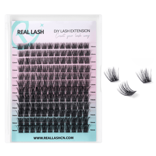 144pcs Black Velvet Natural Cluster Lash Extension