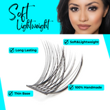 Aurora 140pcs Natural Cluster Lash Extension 8-16mm Mixed