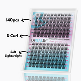 Aurora 140pcs Natural Lash Cluster DIY Eyelash Extension Kit