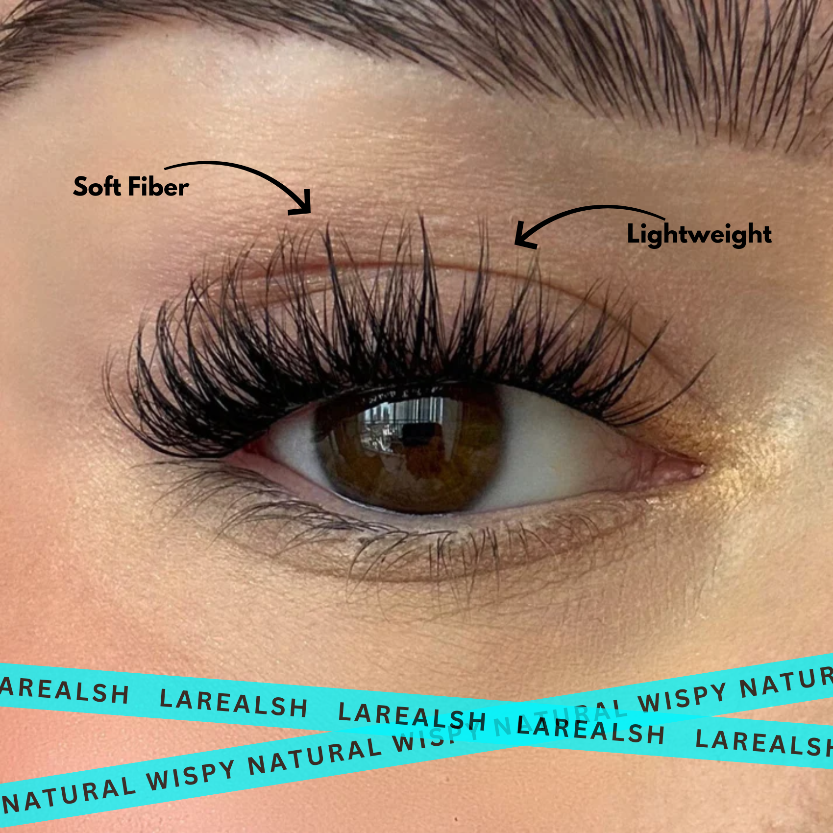 144pcs Black Velvet Natural Cluster Lash Extension