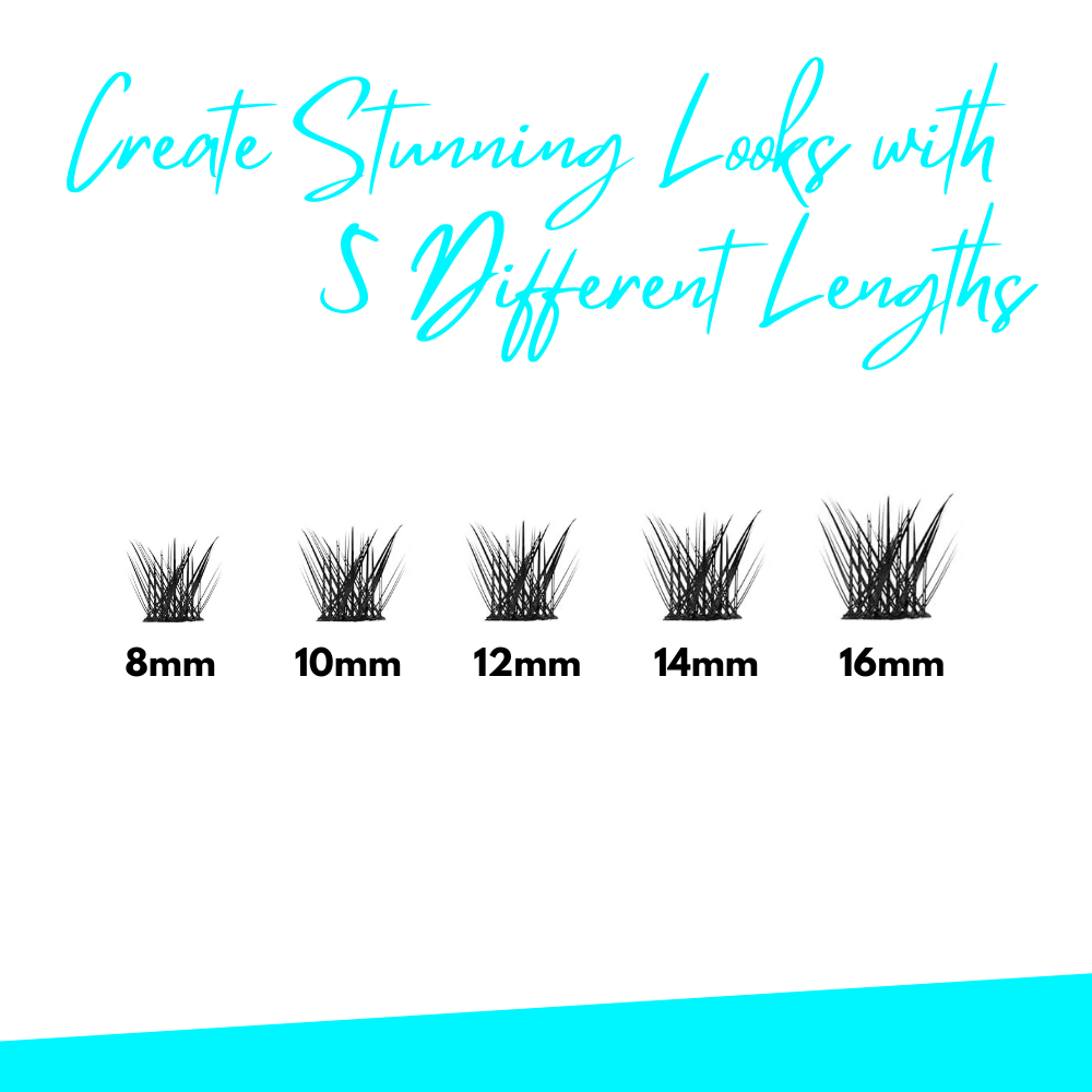 DIY Individual W Lashes Cluster D 8-16mm 144PCS