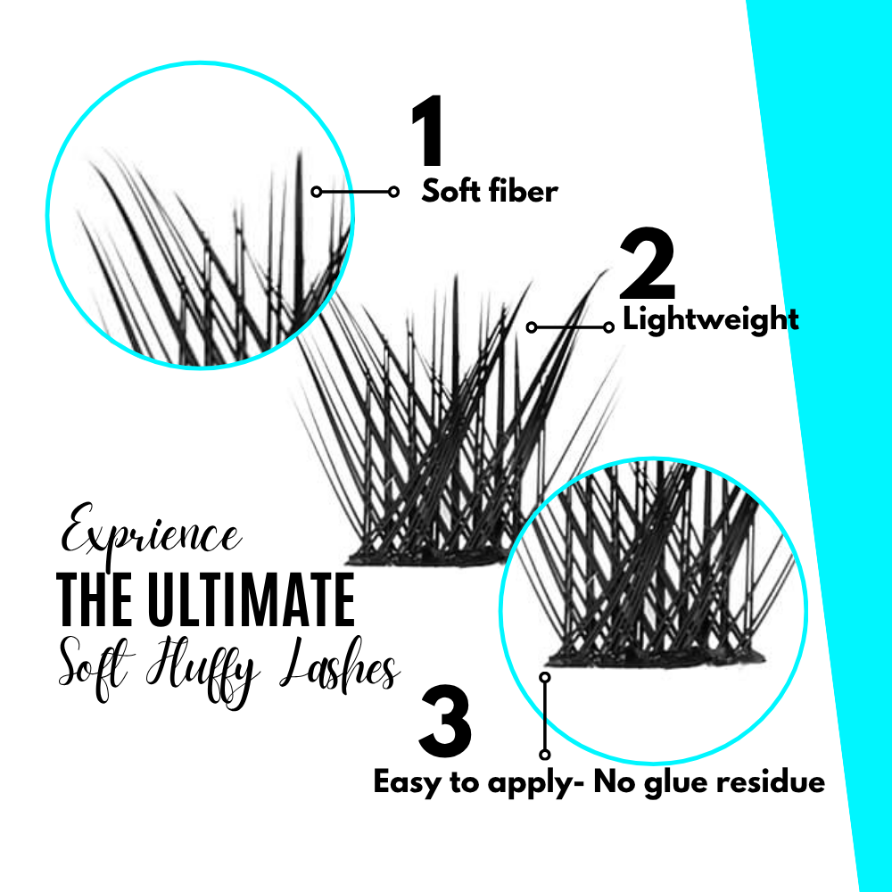DIY Individual W Lashes Cluster D 10-16mm 144PCS-REAL LASH
