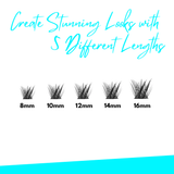 DIY Individual W Lashes Cluster D 8-16mm 144PCS